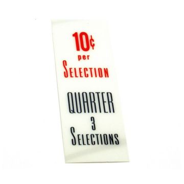 Seeburg Pricing Card Between Titlestrip Holders In Lower Window Model Q160