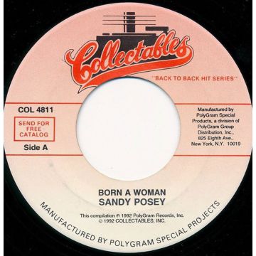 Single: Sandy Posey ‎– Born A Woman / Single Girl