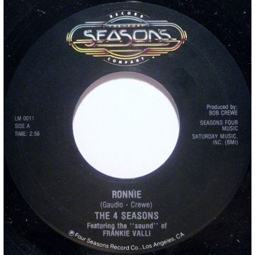 Jukebox Single 45: The 4 Seasons Featuring The "Sound" Of Frankie Valli ‎– Ronnie / Save It For Me