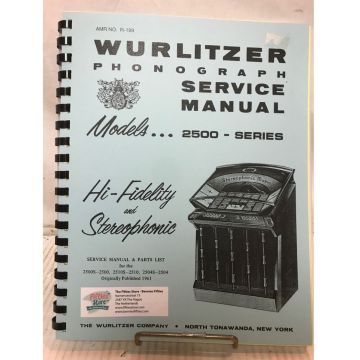 Wurlitzer 2500(S), 2504(S) And 2510(S) Jukebox Service Manual