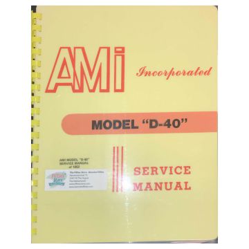 AMI Model D-40 Jukebox Service Manual