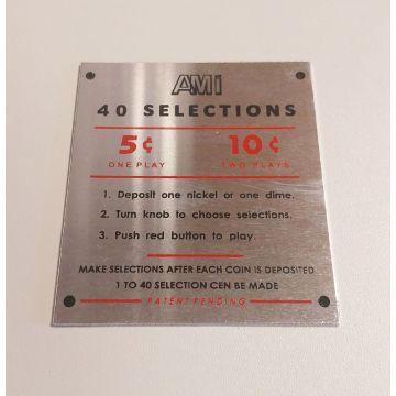 AMI WL/WM Wallbox Pricing Plate