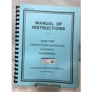 Wurlitzer P-10/P-12 Simplex Instructions Manual