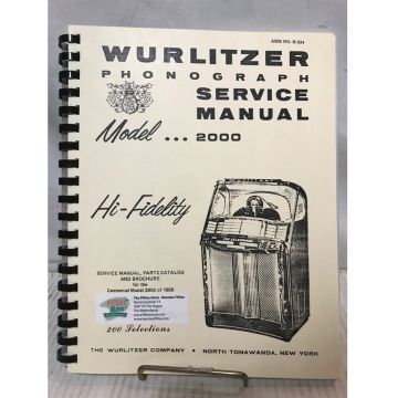 Wurlitzer 2000 Jukebox Service Manual