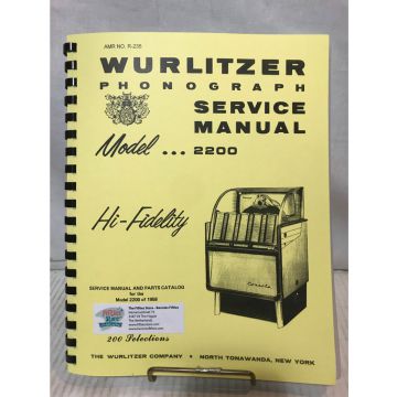 Wurlitzer 2200 Jukebox Service Manual