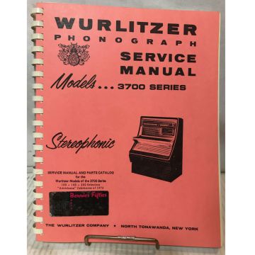 Wurlitzer Models 3700 Jukebox Service Manual