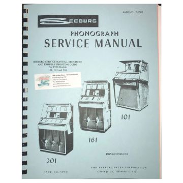 Seeburg Models 101,161 & 201 Jukebox Manual - 1958