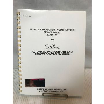 Filben Jukebox Service Manual And Parts List 