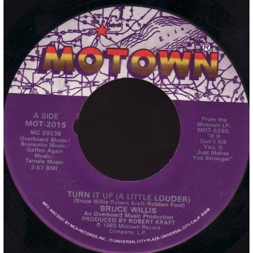 Single 45: Bruce Willis – Turn It Up (A Little Louder) / Here Comes Trouble Again
New old stock Blues Pop Rock vinyl 1990