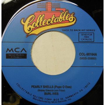 Jukebox Single 45: Burl Ives ‎– Pearly Shells / A Little Bitty Tear