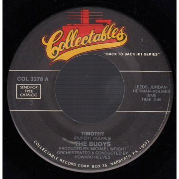 Single 45: The Buoys / The Guess Who – Timothy / Shakin' All Over
Jukebox collectables label