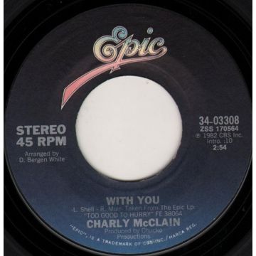 Single 45: Charly McClain ‎– With You / Crazy Hearts