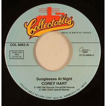 Single 45: Corey Hart – Sunglasses At Night / Never Surrender