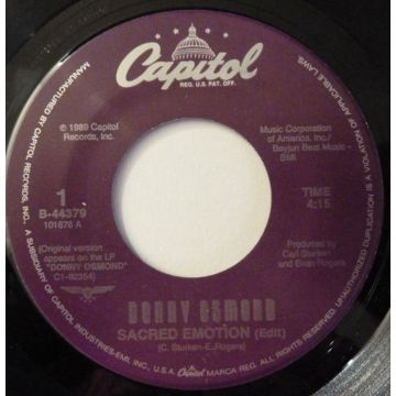 Single 45: Donny Osmond ‎– Sacred Emotion / Groove
New old stock Pop vinyl 1989