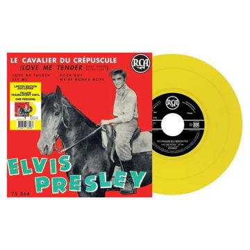 Elvis Presley – Le Cavalier Du Crépusculte: Love Me Tender (Translucent Yellow Vinyl) EP 7" Vinyl