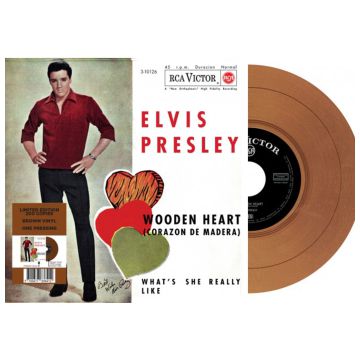 Single: Elvis Presley - Wooden Heart / What's She Really Like (Brown Vinyl)