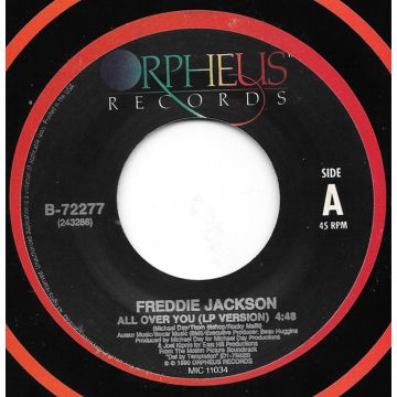 Single 45: Freddie Jackson ‎– All Over You LP Version / All Over You Instrumental