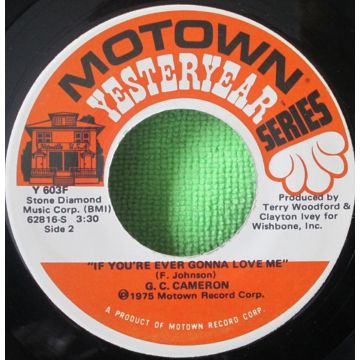 Single 45: G.C. Cameron ‎– It's So Hard To Say Goodbye To Yesterday
Motown Yesteryear Series