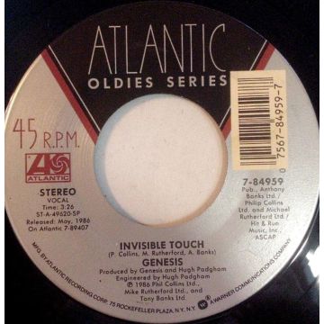 Single 45: Genesis ‎– Invisible Touch / Throwing It All Away