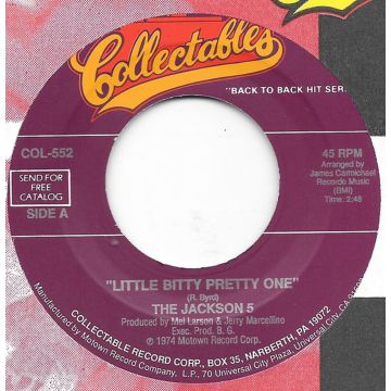 Single 45: The Jackson 5 ‎– Little Bitty Pretty One / Lookin' Through The Windows
Collectables 