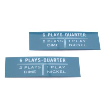 Seeburg Escutcheon Inserts In Titlestrip Holders (Blue) Model 100B/C