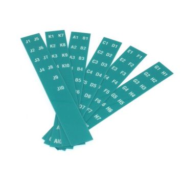 Seeburg 100BL / C Letters and Numbers for Title Card Holders (Turquoise)