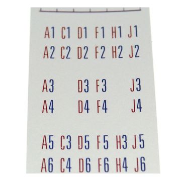 AMI Jukebox Model H/I/J/K - 100 Select - Letter/Number Stickers Title Card Holders