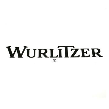 Wurlitzer Logo sticker zwart voor achterdeur