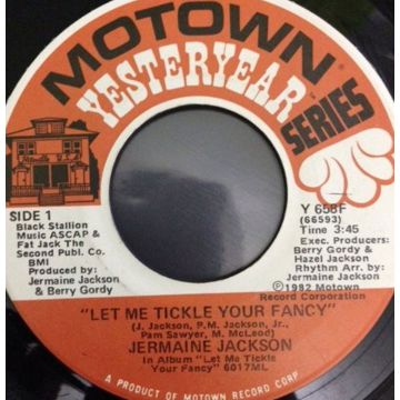 Single 45: Jermaine Jackson ‎– Let Me Tickle Your Fancy / I'm Just Too Shy
New old stock vinyl Motown Yesteryear label