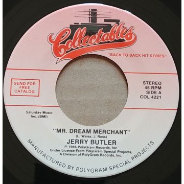 Single 45: Jerry Butler ‎– Mr. Dream Merchant / Only The Strong Survive