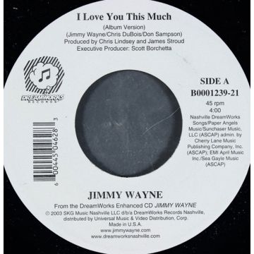 Single: Jimmy Wayne ‎– I Love You This Much / Paper Angels