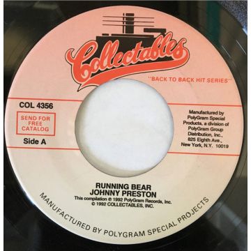 Single 45: Johnny Preston / Richard Chamberlain – Running Bear / Theme From Dr. Kildare
Jukebox Collectables label