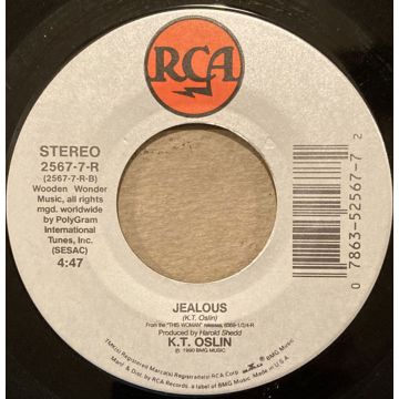 Single 45: K.T. Oslin ‎– Two Hearts / Jealous