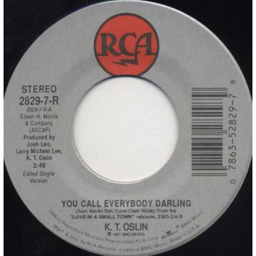 Single 45: K.T. Oslin ‎– You Call Everybody Darling / Still On My Mind