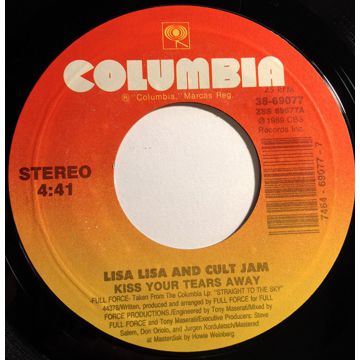 Single 45: Lisa Lisa And Cult Jam ‎– Kiss Your Tears Away