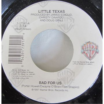 Single 45: Little Texas ‎– Bad For Us / Long Way Down