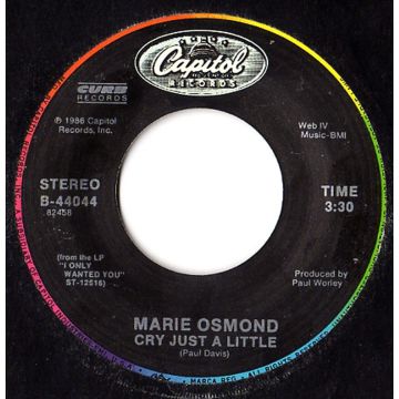 Single 45: Marie Osmond ‎– Cry Just A Little / More Than Dancing