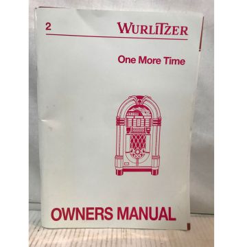 Wurlitzer One More Time Service Manual - CD Jukebox Older Version - Pre-owned