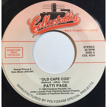 Single 45: Patti Page – Old Cape Cod / Mocking Bird Hill