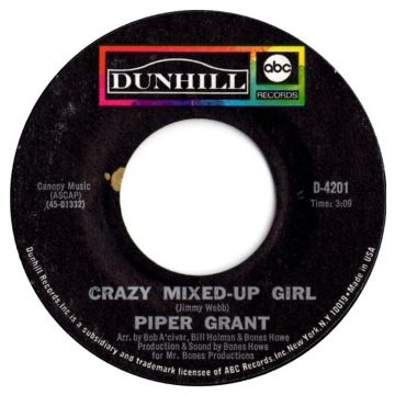 Vinyl Single 45: Piper Grant ‎– Crazy Mixed-Up Girl