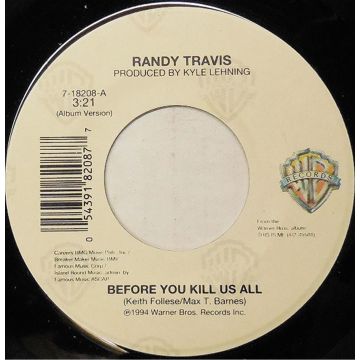 Single 45: Randy Travis ‎– Before You Kill Us All / The Box
New old stock country vinyl 1994