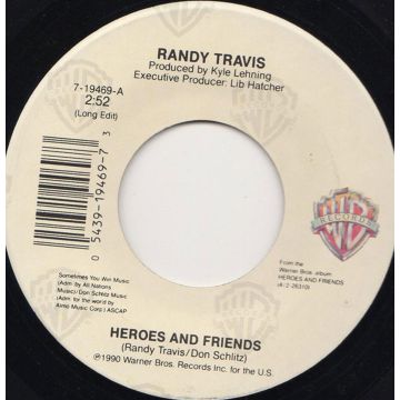 Single 45: Randy Travis ‎– Heroes And Friends / Shopping For Dresses