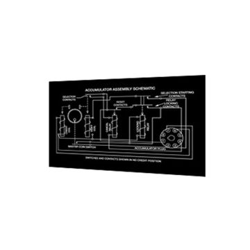 Rock-Ola 1428 Accumulator / Coin Mech Schematic Decal