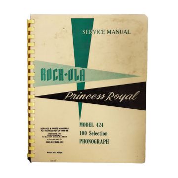 Rock-Ola 424 Princess Royal Service Manual- Pre-Owned