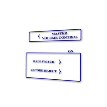 Seeburg 161 & 201 Back Door Volume & Switch Decals