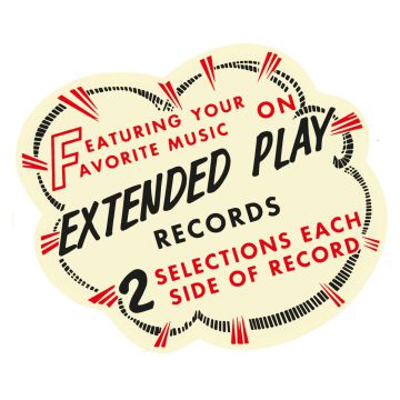 Seeburg V & VL200 Extended Play Records Bubble Decal