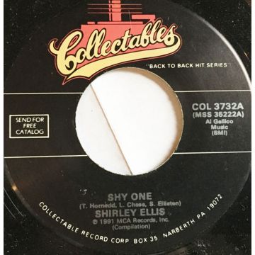 Vinyl Single 45: Shirley Ellis / Johnny Maddox ‎– Shy One / The Crazy Otto (Medley)