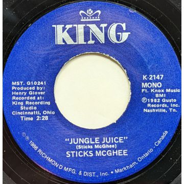 Vinyl Single 45: Sticks McGhee ‎– Jungle Juice / Six To Eight