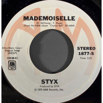 Single 45: Styx ‎– Mademoiselle / Light Up