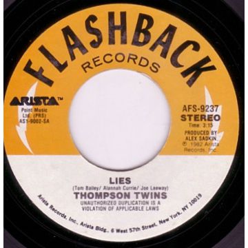 Single 45: Thompson Twins ‎– Lies / Love On Your Side
New old stock Electronic, Rock, Pop, New Wave vinyl 1983